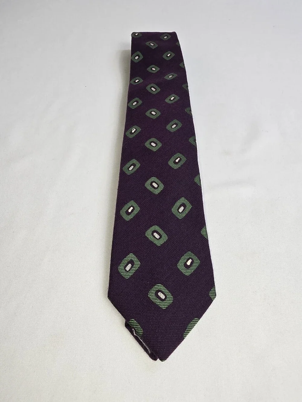 Seward & Stearn London The English Silk Tie Purple Geometric Men's Neck tie